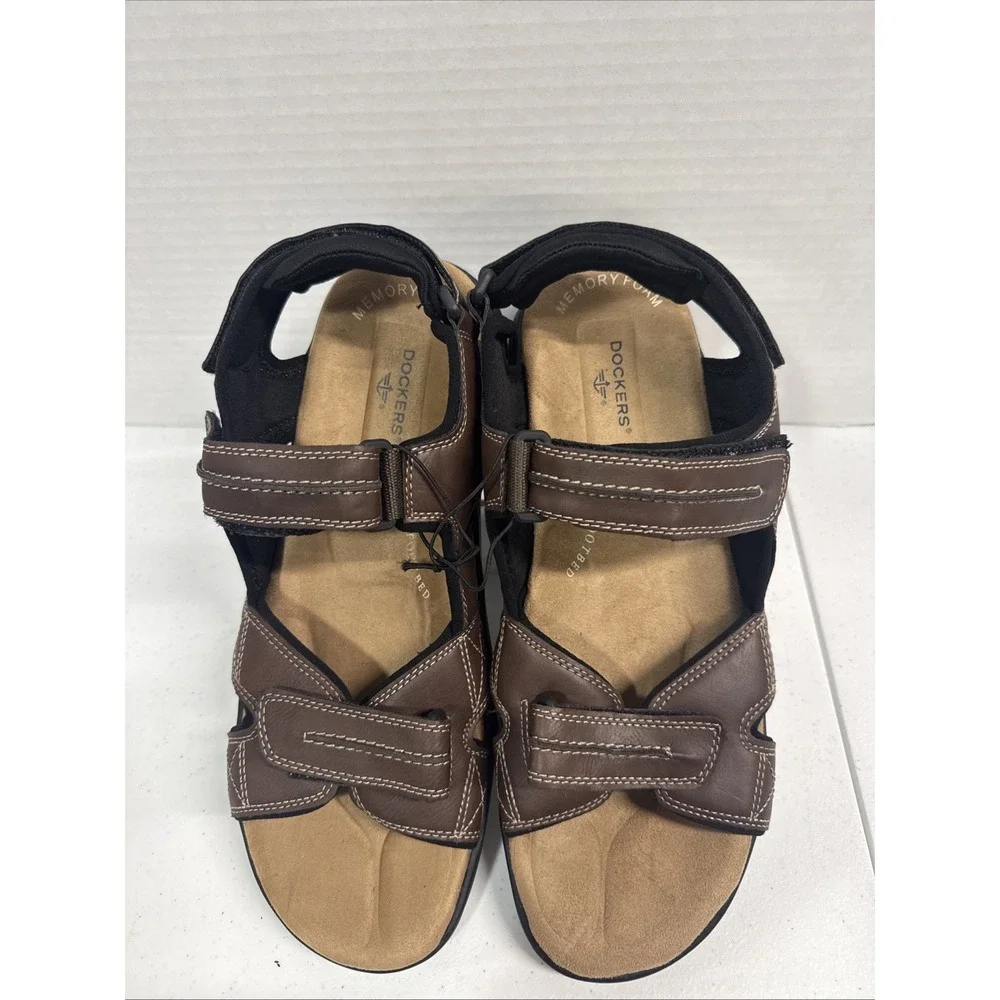 Dockers Newpage Men's Brown Sandals Size 13M Memory Foam New W/o Box